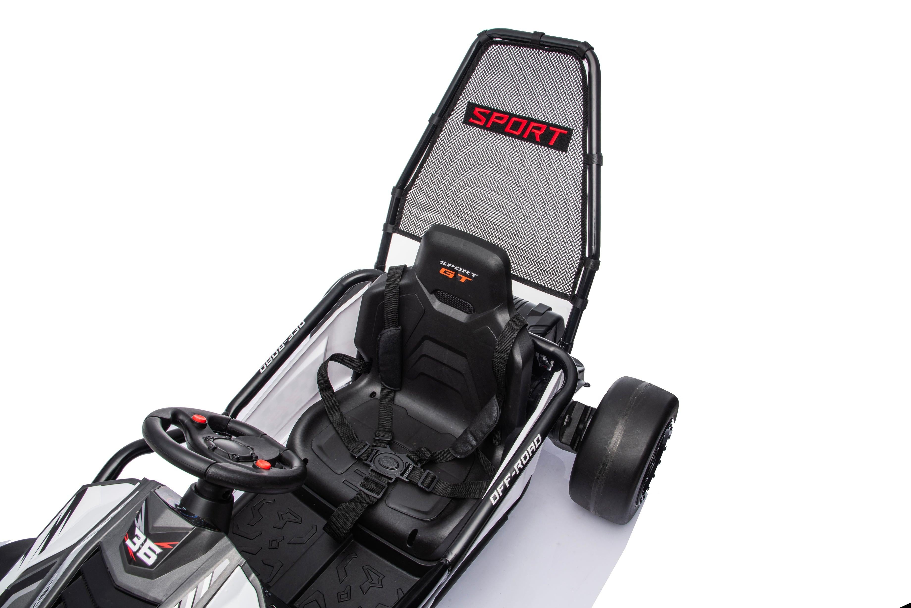 Black Outlaw Edition 24V go-kart front EVA wheel for smoother riding support