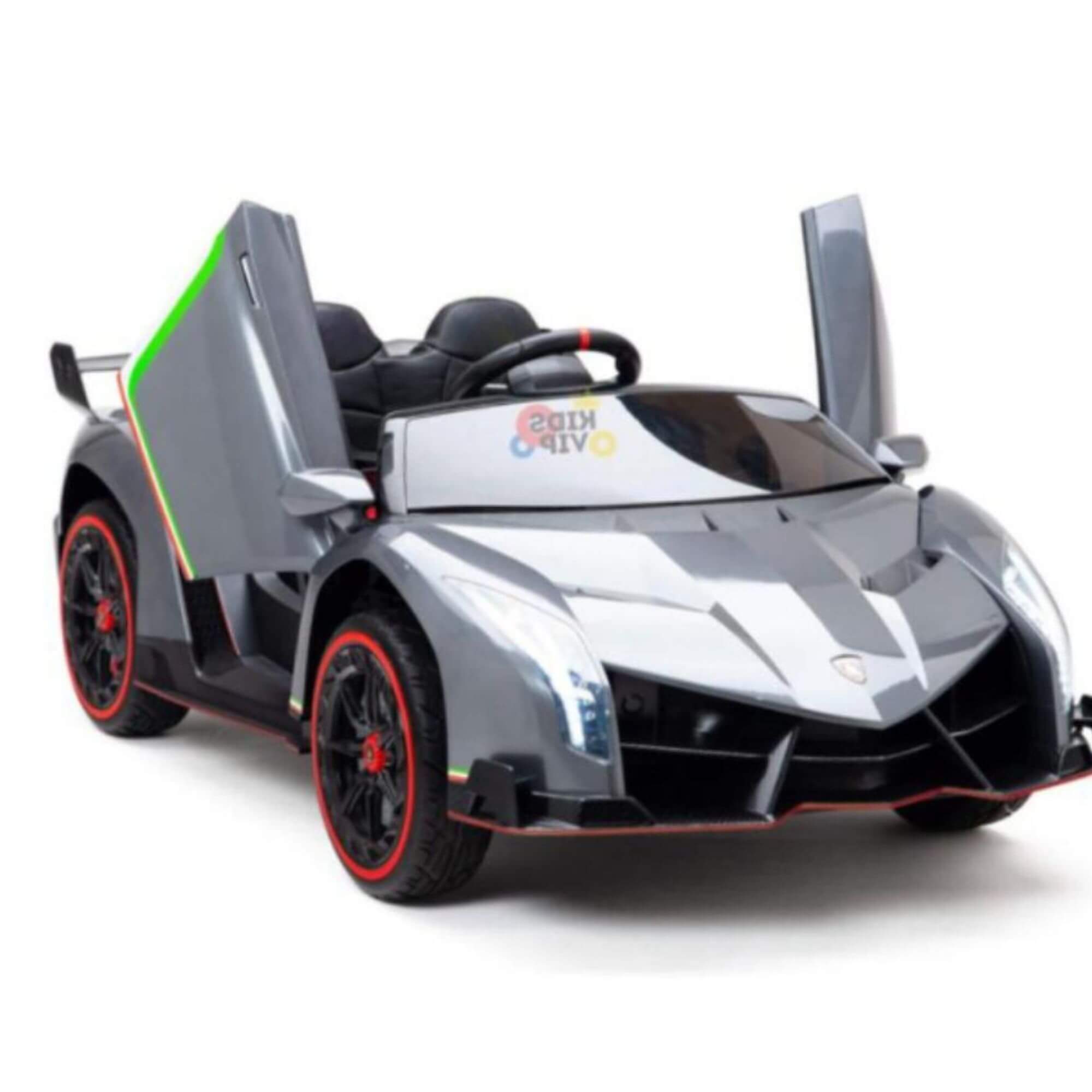 Limited Edition Silver Lamborghini Veneno 12V 4X4 Toddlers Ride-on Car, BT, RC image 11