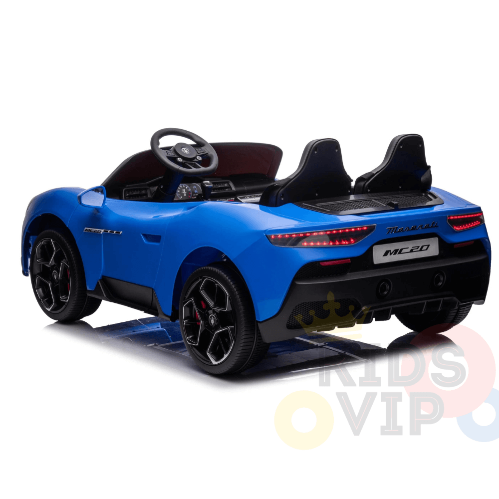 KidsVIP Licensed 24V Maserati MC20 Car for Kids W/ RC, Rubber Wheels, Music Input, Leather Seats, 4WD image 7