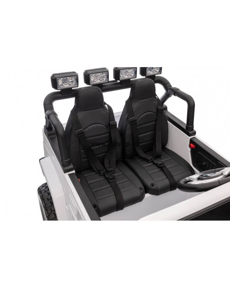 White 2-Seater Premium Edition Toyota 24V / 4x4 Truck for Kids, RC image 10