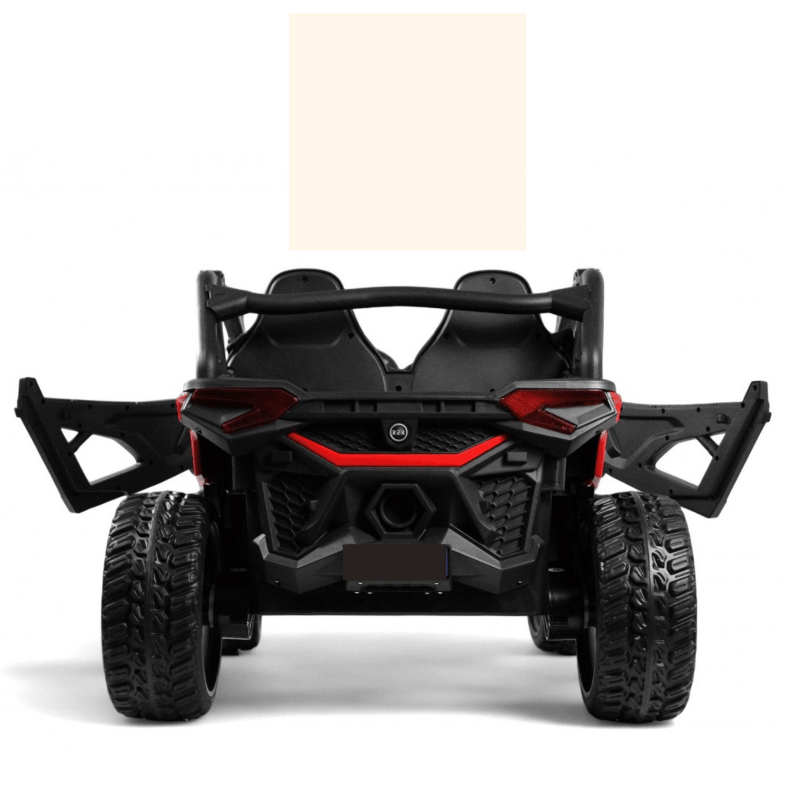 Red Power MX 2-Seater 24V 4x4 Kids' Ride-on UTV Buggy W/ EVA Rubber Wheels, Music & RC.