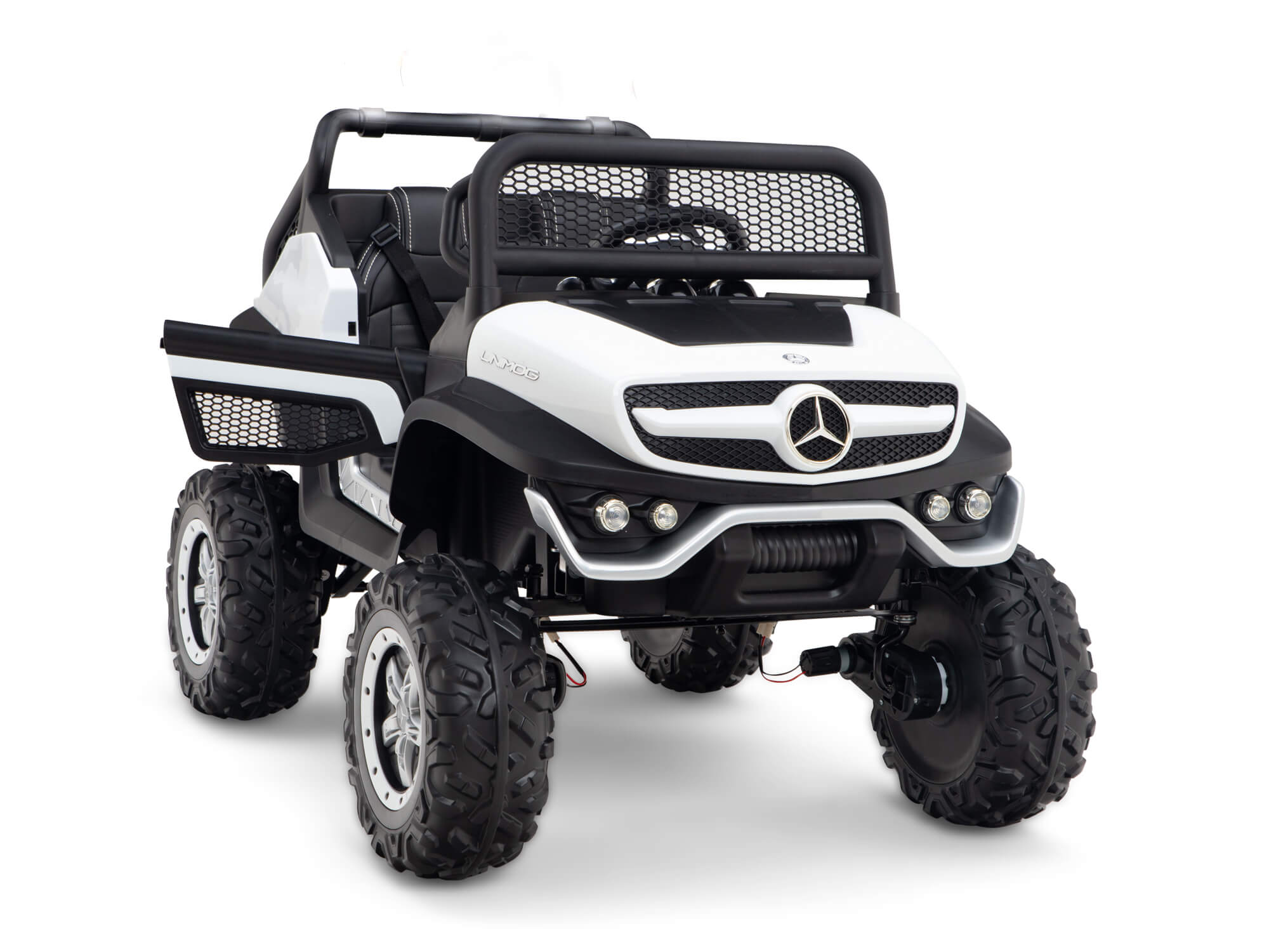 12V/4WD Mercedes Benz Unimog Junior UTV, Rubber Wheels, Leather Seat, RC image 11