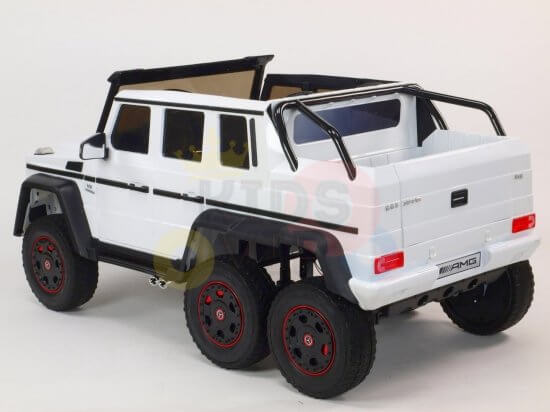 Mercedes G63 24V 6-Wheel 2-Seater Ride-on | 4WD, MP3, SD, USB, Remote Control | White image 11