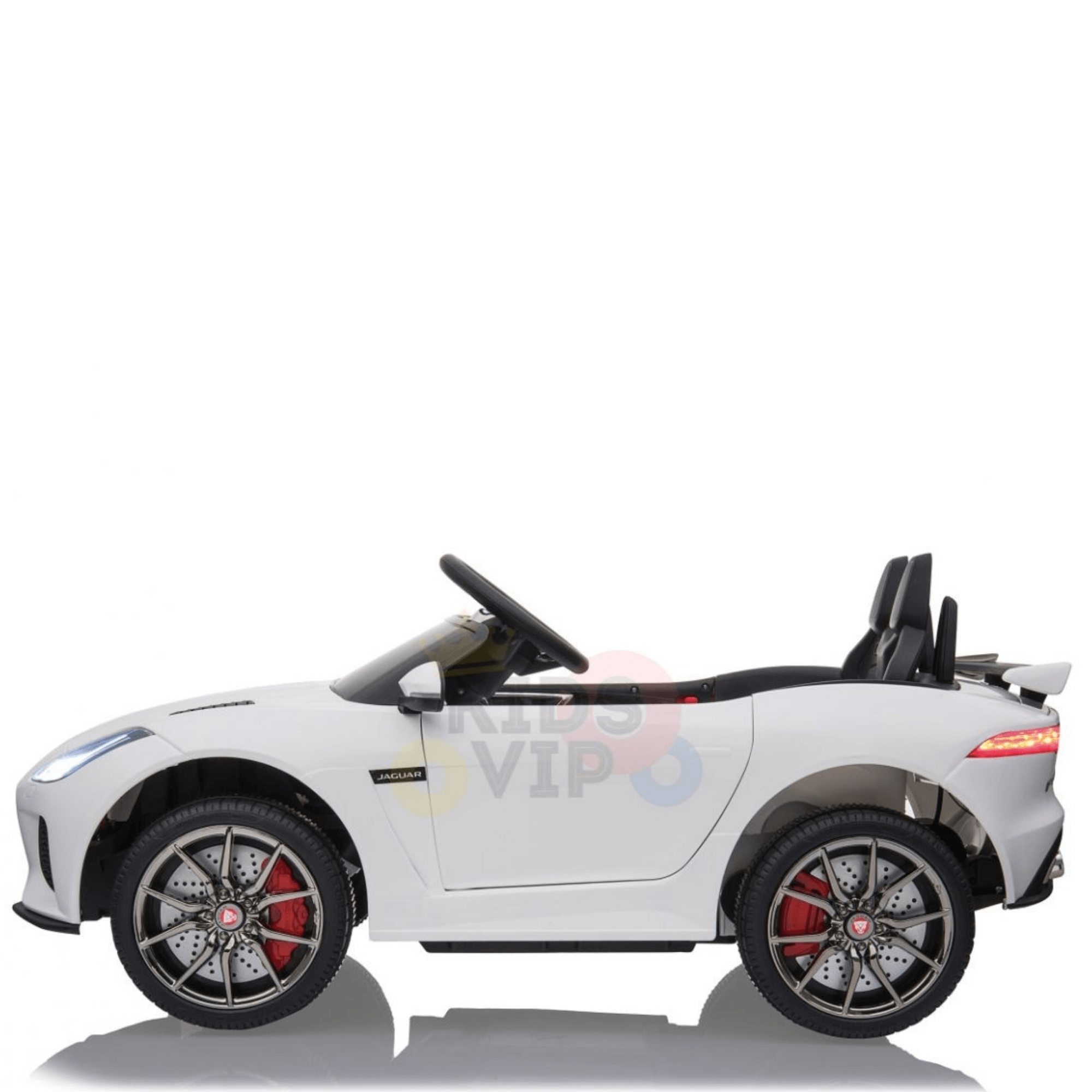 White Jaguar F Type Kids Licensed Ride-On Car with Rubber Wheels, Bluetooth, RC image 3
