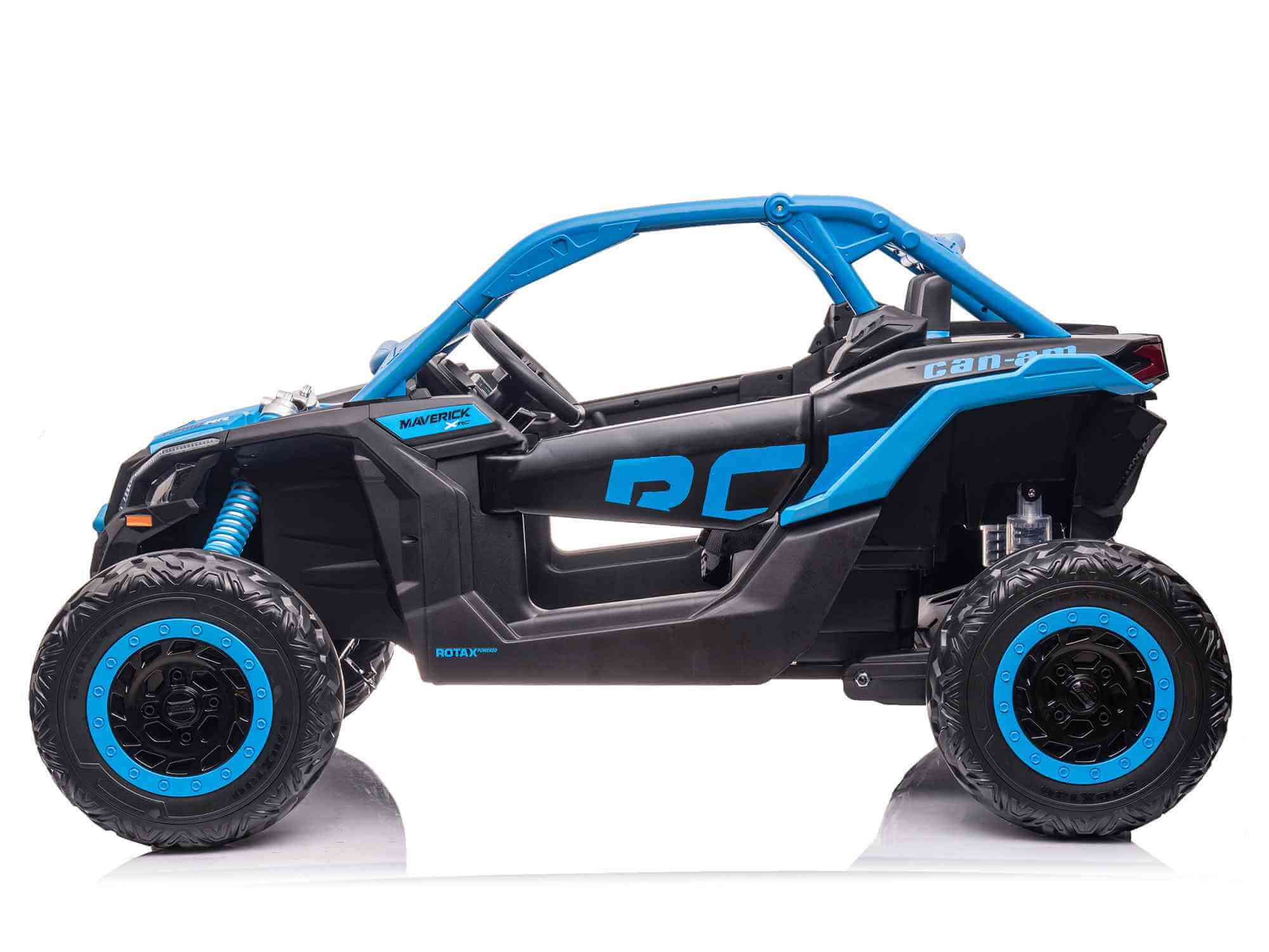 Licensed LX Performance Edition 24V Can-Am Maverick 4WD Double 24V Battery Pack, 2-Seater Kids' Buggy, Music, EVA Wheels, Leather Seats, RC image 8
