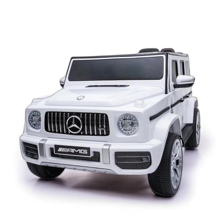 Luxury White Edition Mercedes Benz AMG G63 12V Ride-On Truck, BT, RC image 1