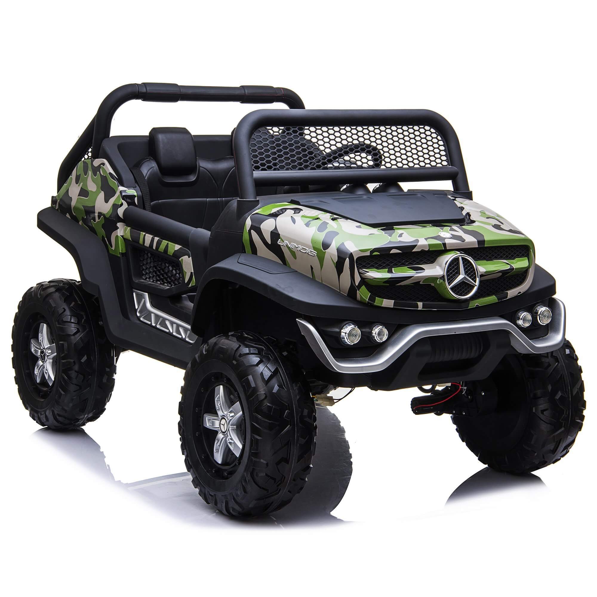 2 Seater 4WD Mercedes Unimog 12V Ride On UTV with RC image 5