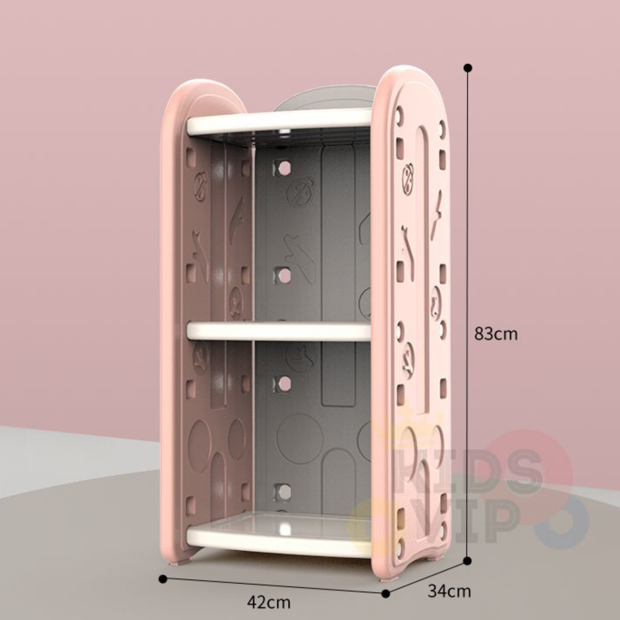 Kids and Toddlers Toy Storage/Organizer with Bins and Bookshelves - Pink image 20