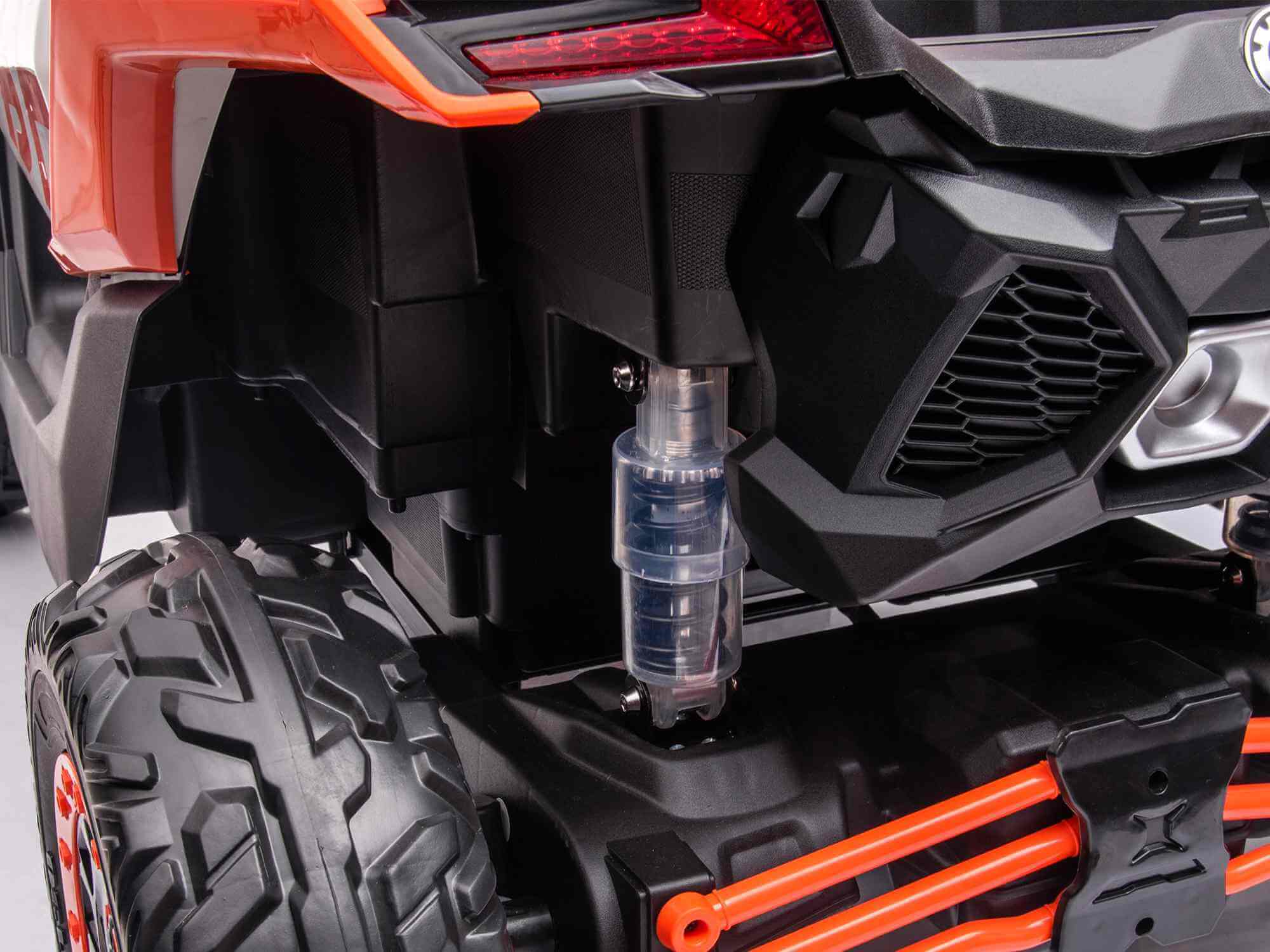 Licensed LX Performance Edition 24V Can-Am Maverick 4WD Double 24V Battery Pack, 2-Seater Kids' Buggy, Music, EVA Wheels, Leather Seats, RC image 9