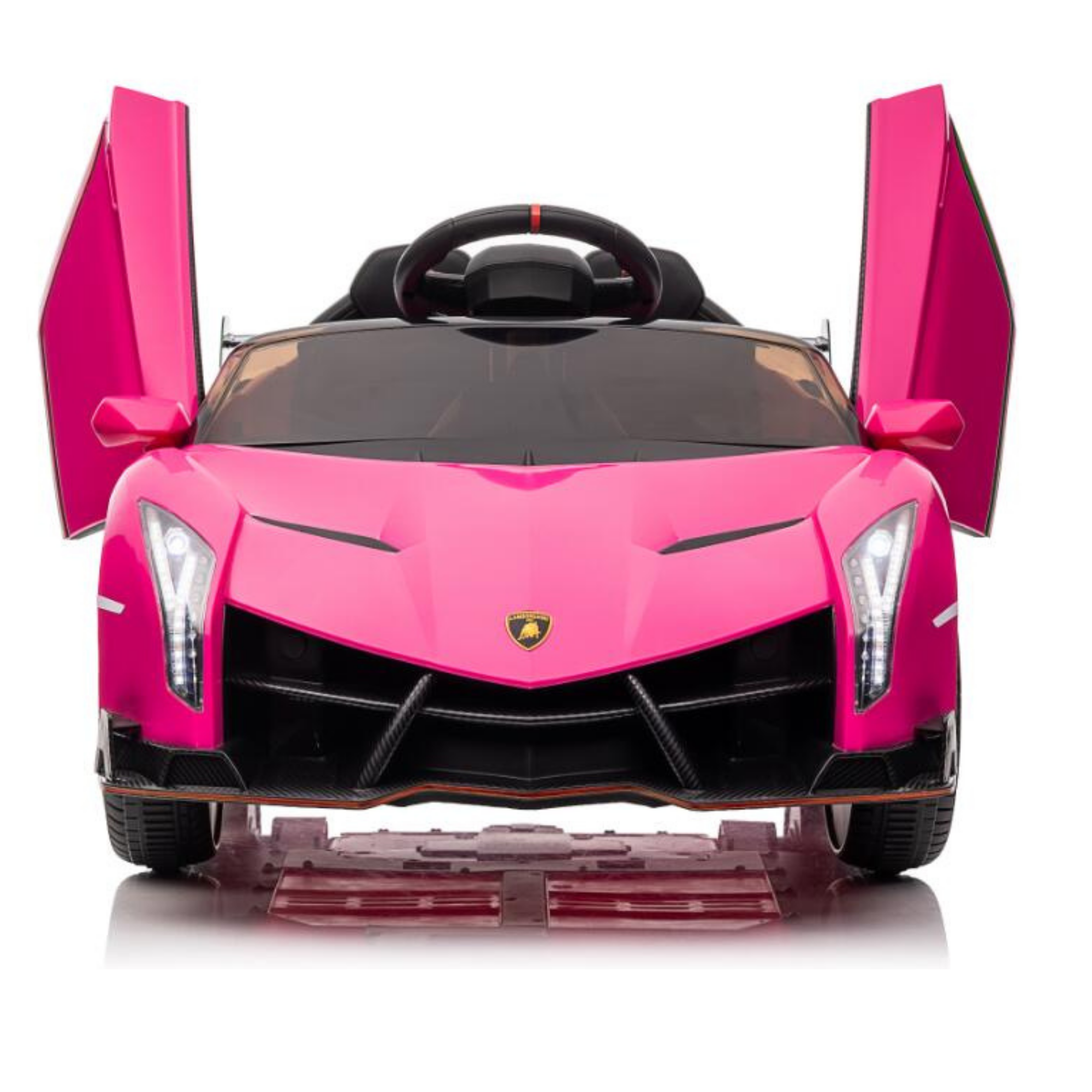 Limited Pink Edition Lamborghini Veneno 12V 4X4 Toddlers Ride-on Car, BT RC image 1