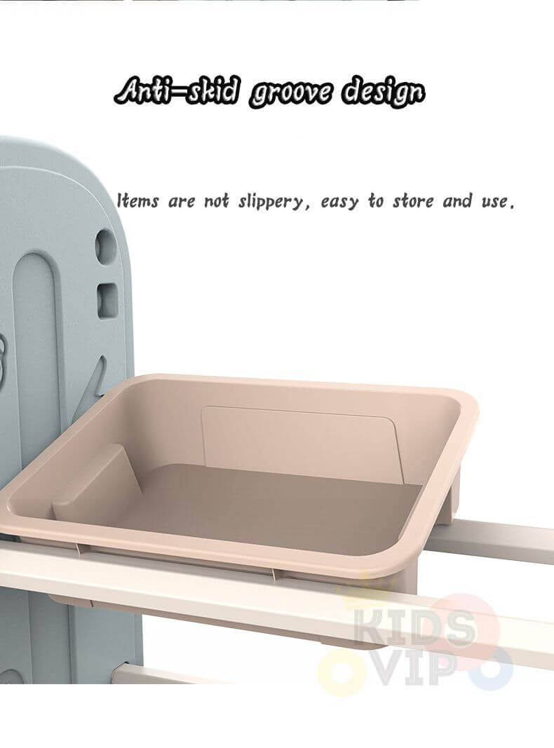 Kids and Toddlers Toy Storage/Organizer with Bins and Bookshelves - Pink image 15