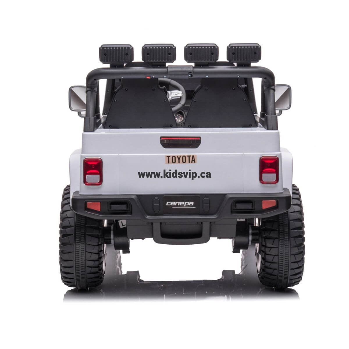 White 2-Seater Premium Edition Toyota 24V / 4x4 Truck for Kids, RC image 4