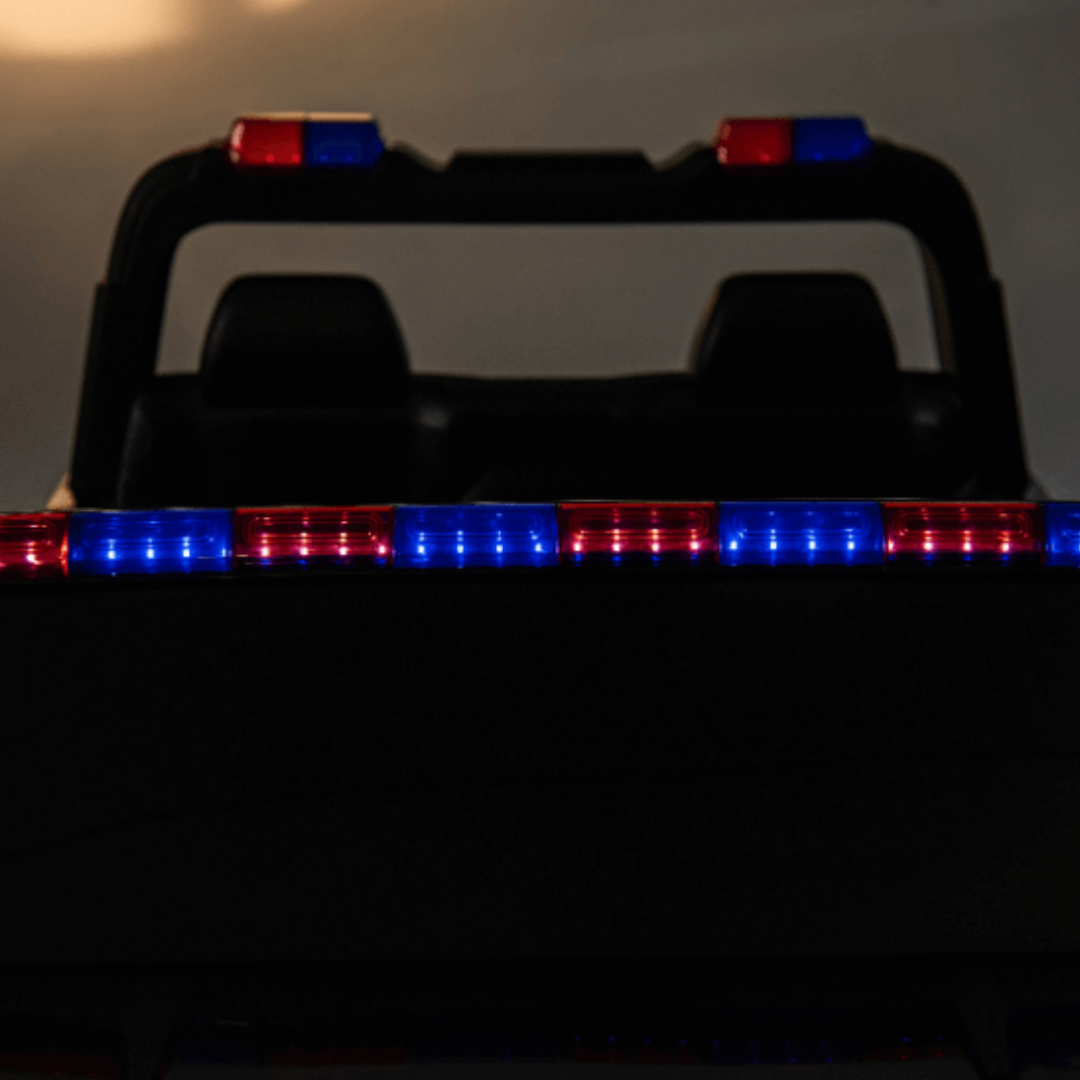 24V Kids' Police Edition XXL 2-Seater 4x4 RAM 3500 Ride-On Truck W/ Siren, EVA Rubber Wheels, Music & RC
