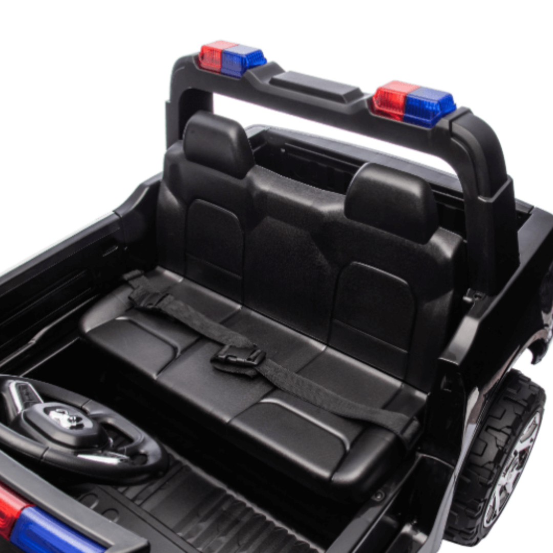 24V Kids' Police Edition XXL 2-Seater 4x4 RAM 3500 Ride-On Truck W/ Siren, EVA Rubber Wheels, Music & RC