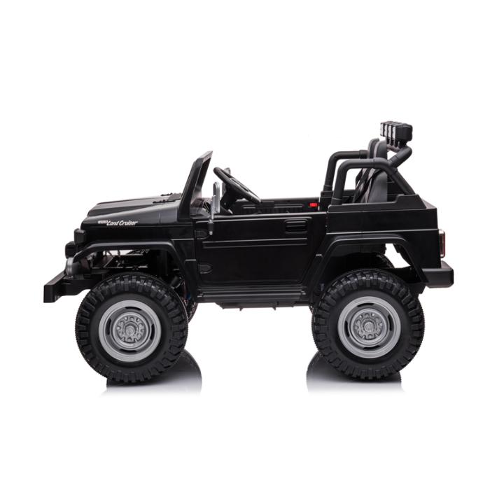 24V Black 2-Seater Premium Edition Toyota 4x4 Truck for Kids W/ EVA Rubber Wheels, Music & RC