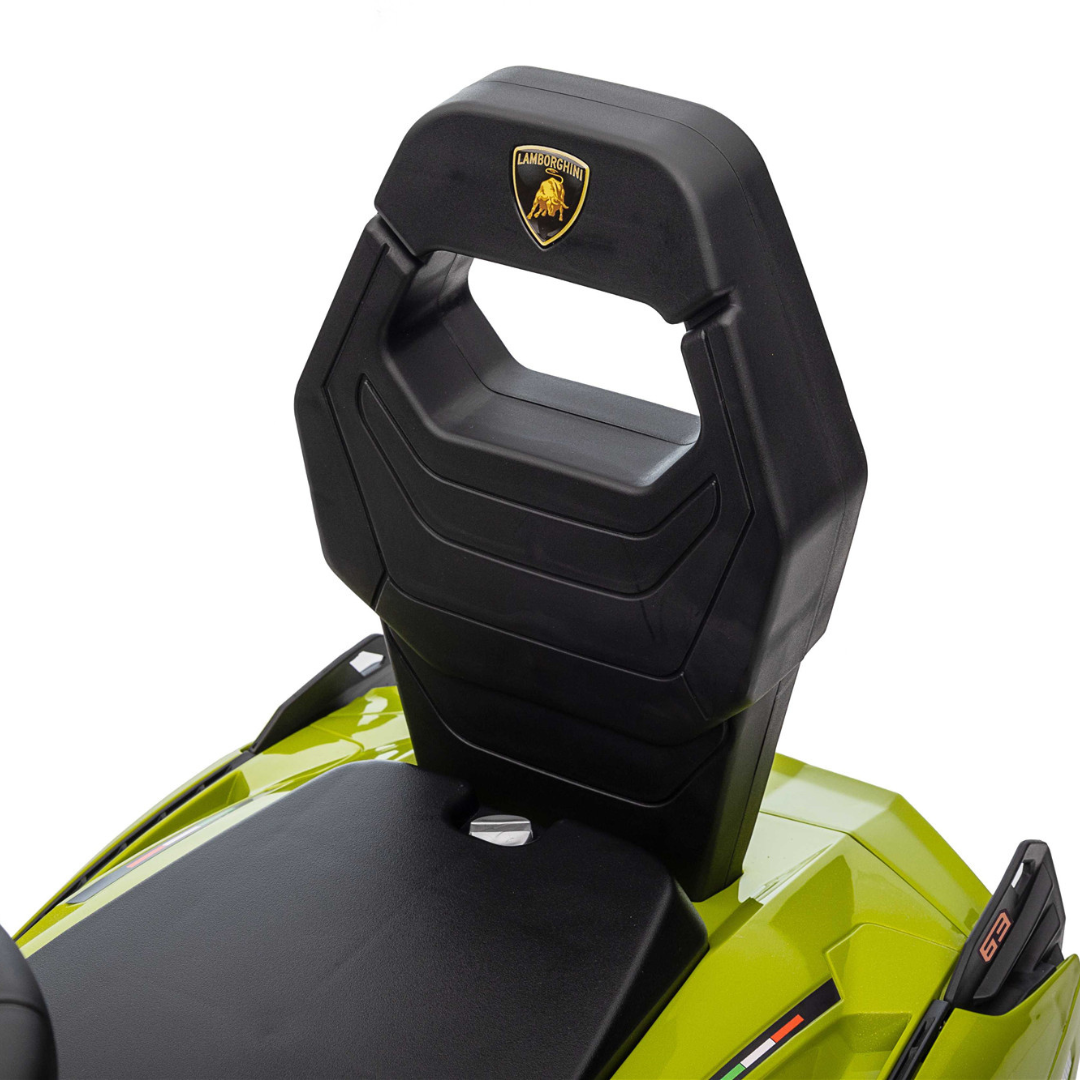 Green Complete Edition Lamborghini Sian 3-in-1 Push Car / Stroller W/ Detachable Handle, Safety Guards, Lights & Music