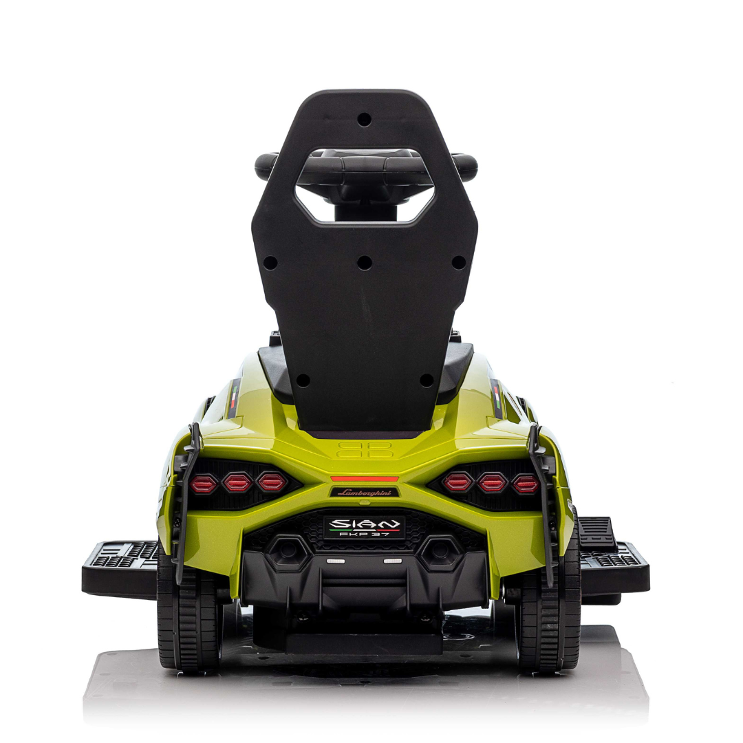 Green Complete Edition Lamborghini Sian 3-in-1 Push Car / Stroller W/ Detachable Handle, Safety Guards, Lights & Music