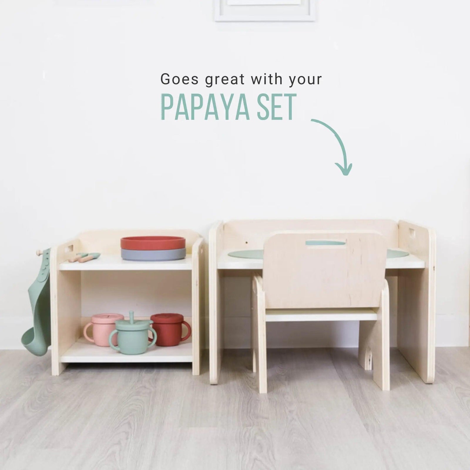 PAPAYA Shelf - Montessori Organization Mini Shelf.