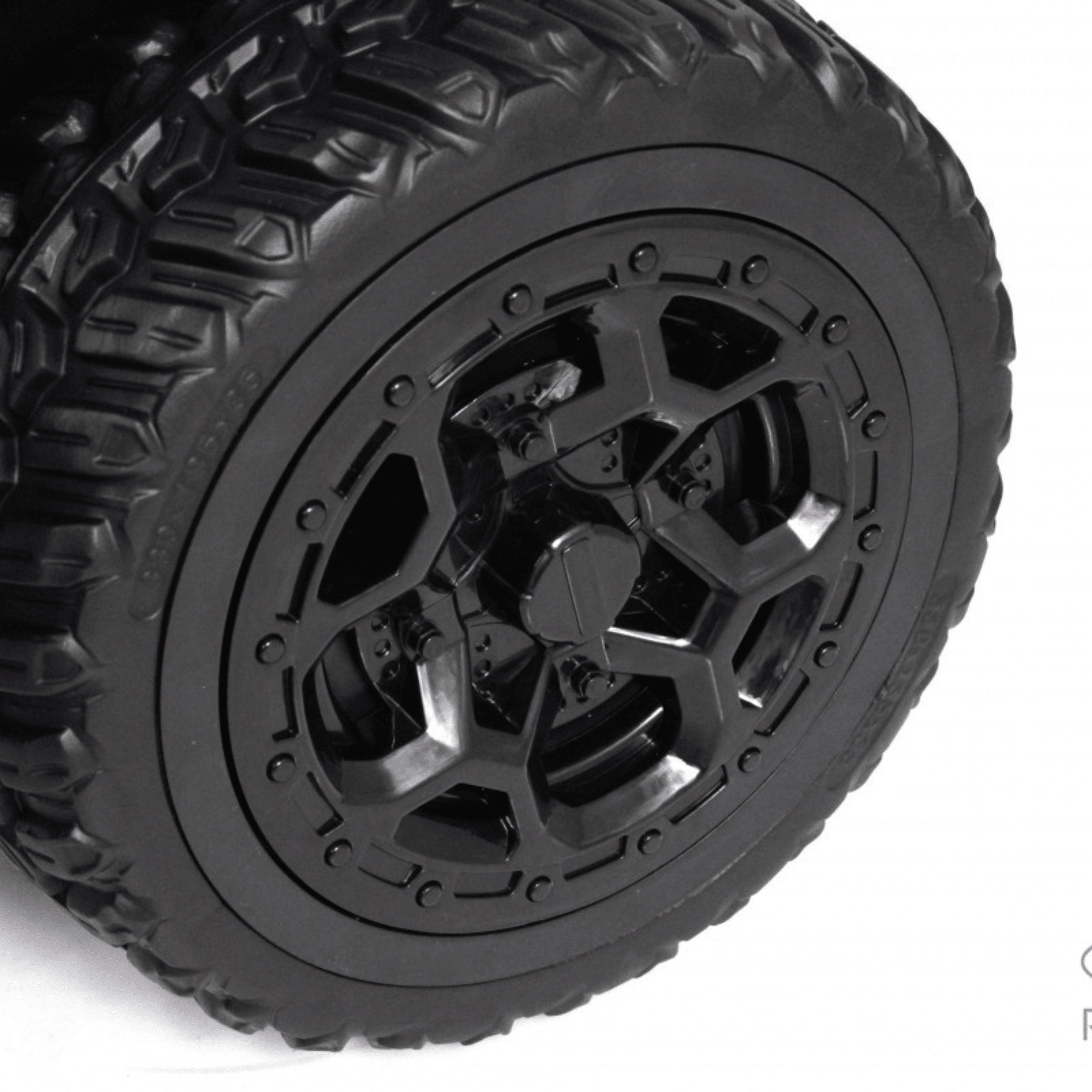 White Power MX 2-Seater 24V 4x4 Kids' Ride-on UTV Buggy W/ EVA Rubber Wheels, Music & RC.