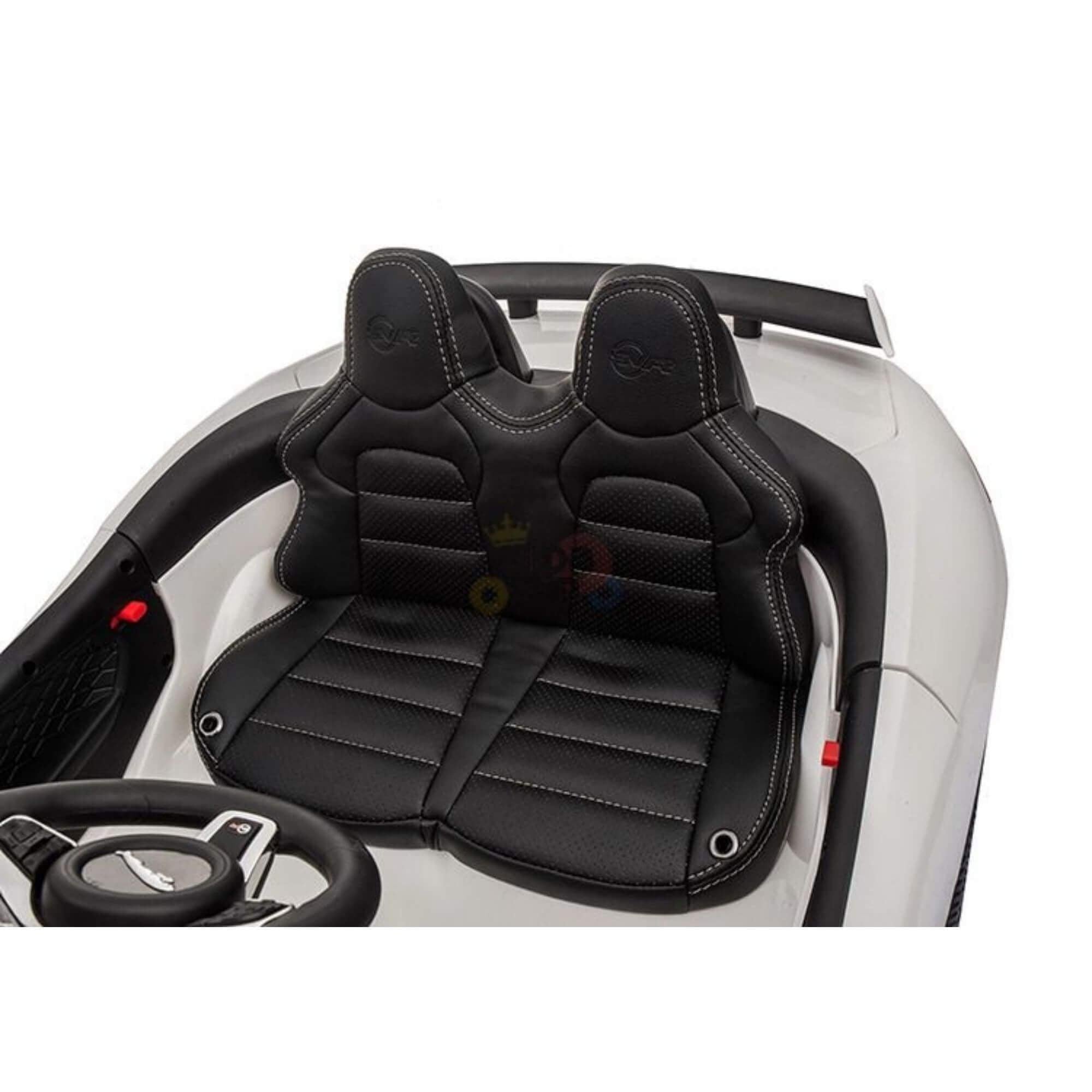 12V White Jaguar F Type Kids' Licensed Ride-On Car W/ Rubber Wheels, Bluetooth & RC.