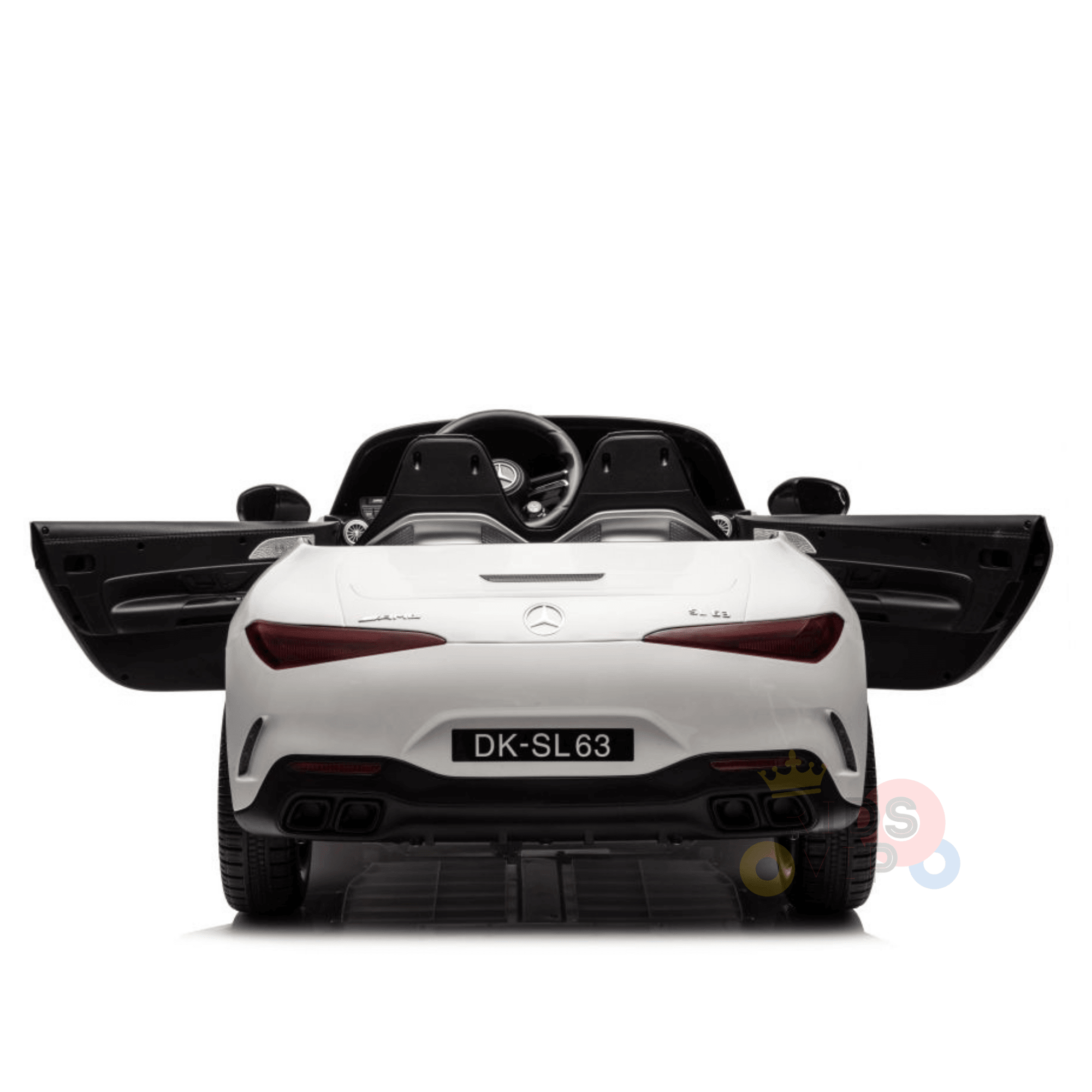 12V White Mercedes Benz SL63 Kids' Exclusive 4X4 Ride-On Car W/ EVA Rubber Wheels, Music & RC.