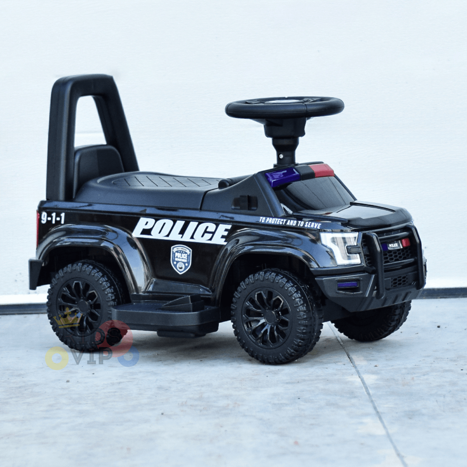 6V Ultimate 3-in-1 Toddler Police Truck W/ Bluetooth Music, Emergency Siren & Lights.