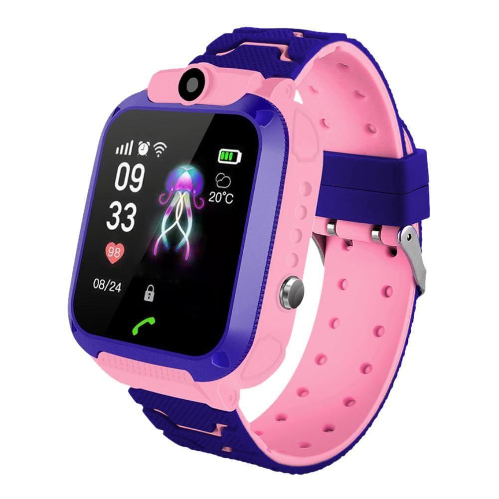 Add-On : Kids Smartwatch Set-Tracker w/GPS, Pedometer, SOS Alarm, Games, Camera, Voice Calling, Safe Zone.