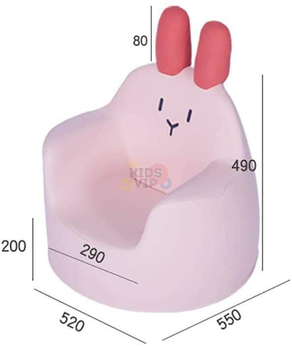 Kids' and Toddlers' Single Seat Cozy Bunny Edition Play Sofa Chair - Pink.