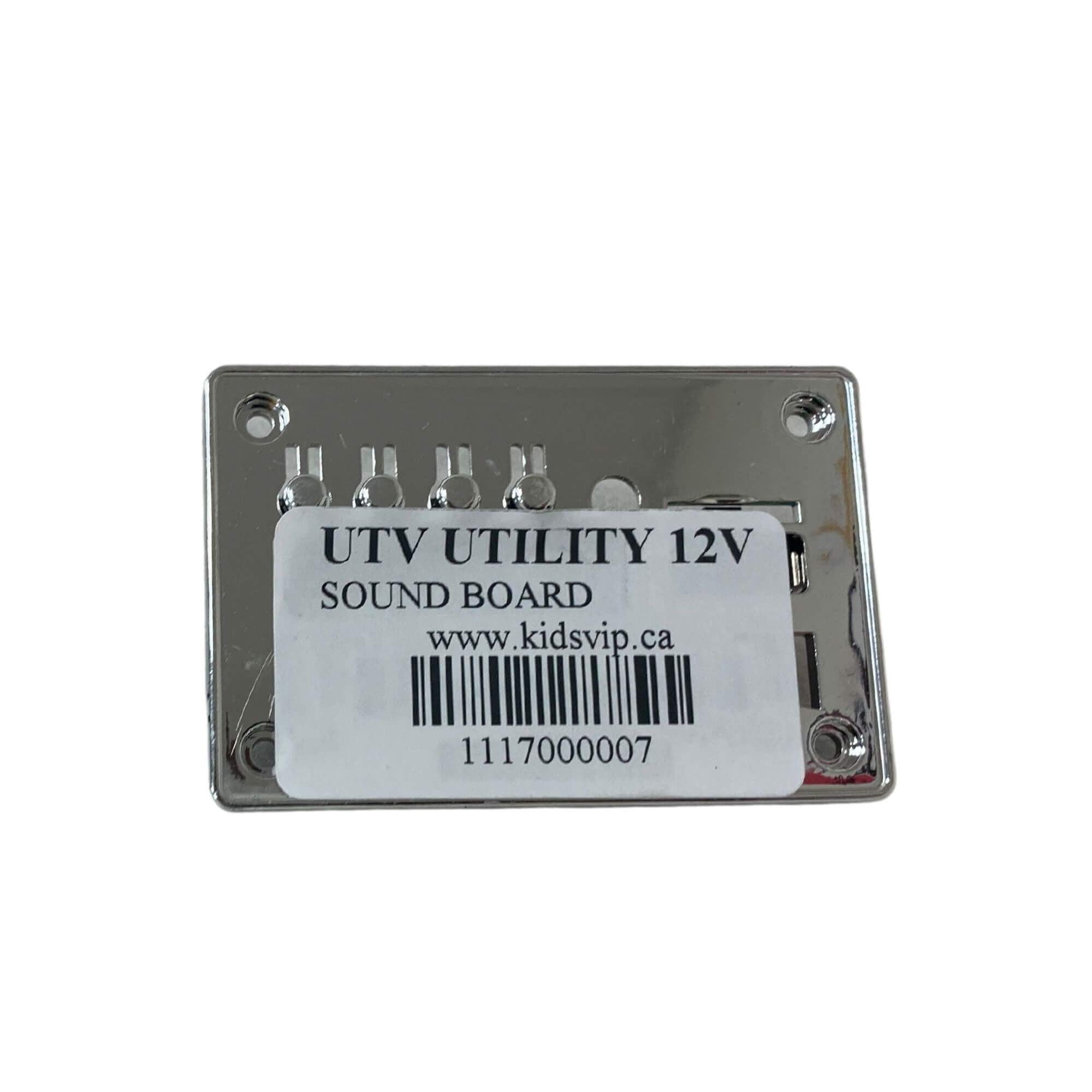 12V Junior Sport Utility - Soundboard.
