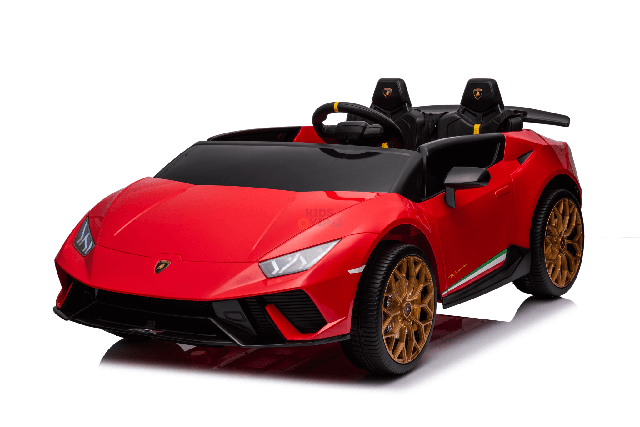 Red 24V Lamborghini Huracan 4x4/AWD 2-Seater Licensed Ride-On Car W/ EVA Rubber Wheels, Music, RC.