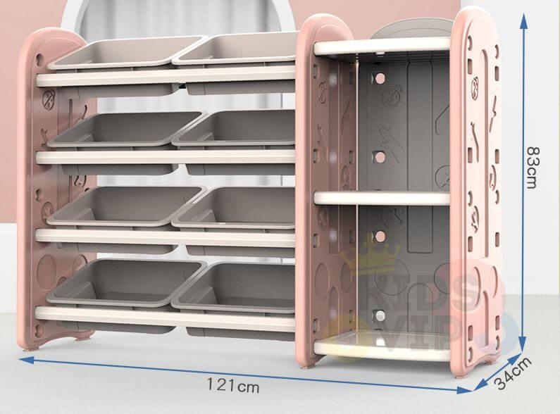 Kids and Toddlers Toy Storage / Organizer with Bins and Bookshelves.