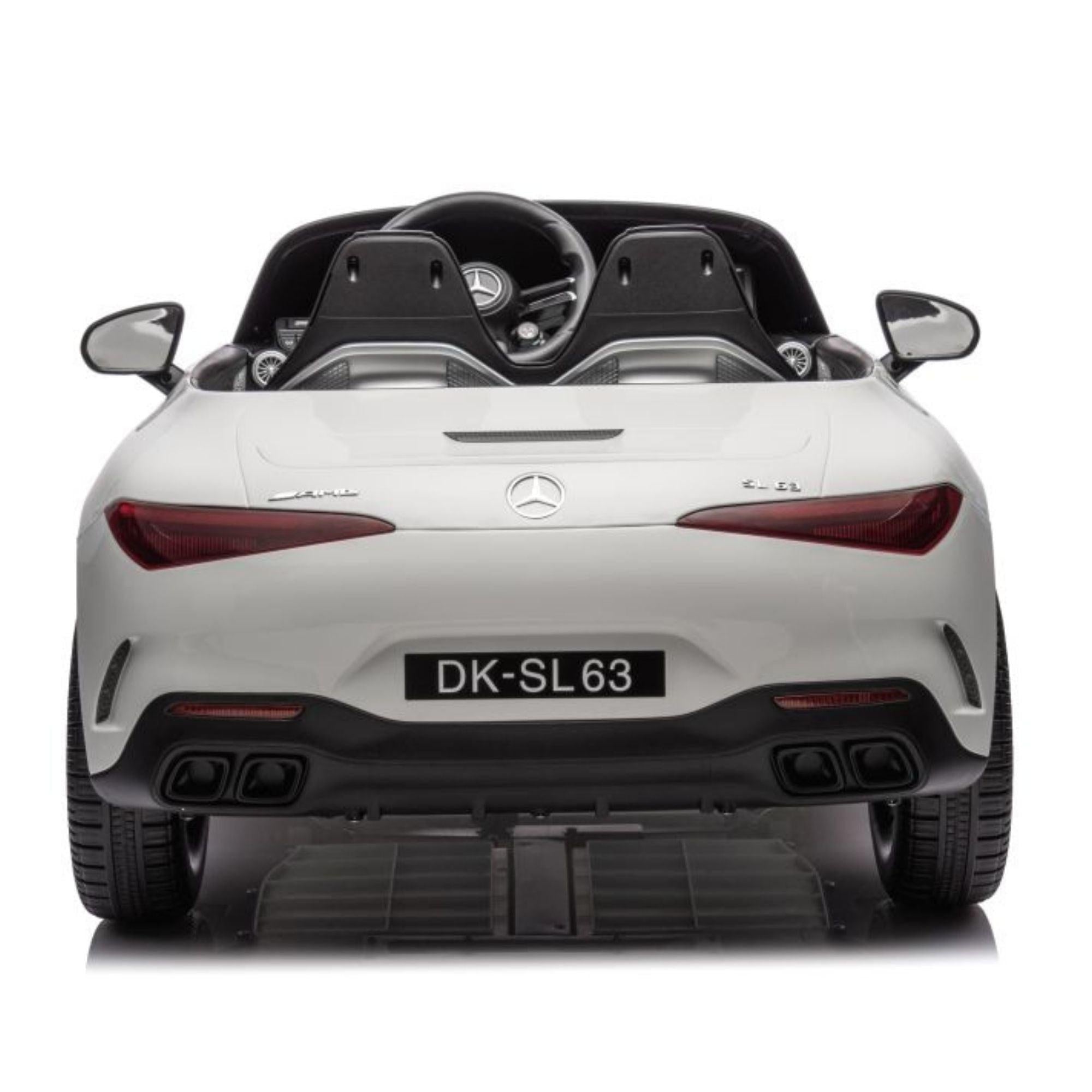 12V White Mercedes Benz SL63 Kids' Exclusive 4X4 Ride-On Car W/ EVA Rubber Wheels, Music & RC.