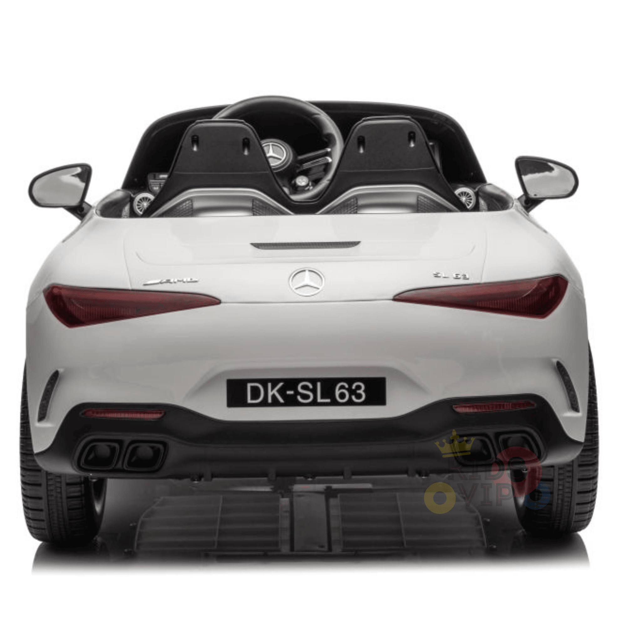 12V White Mercedes Benz SL63 Kids' Exclusive 4X4 Ride-On Car W/ EVA Rubber Wheels, Music & RC.