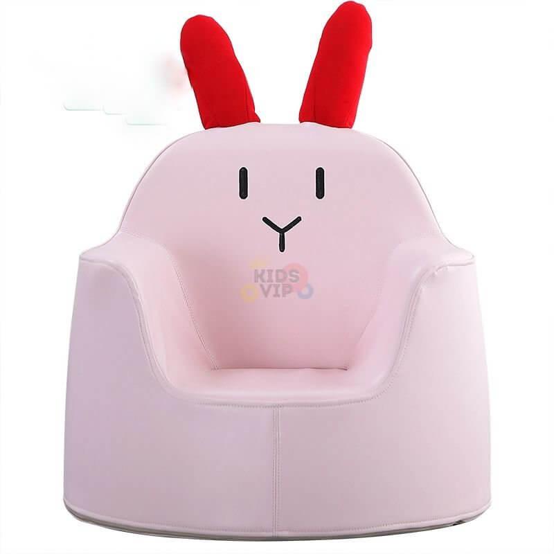 Kids' and Toddlers' Single Seat Cozy Bunny Edition Play Sofa Chair - Pink.