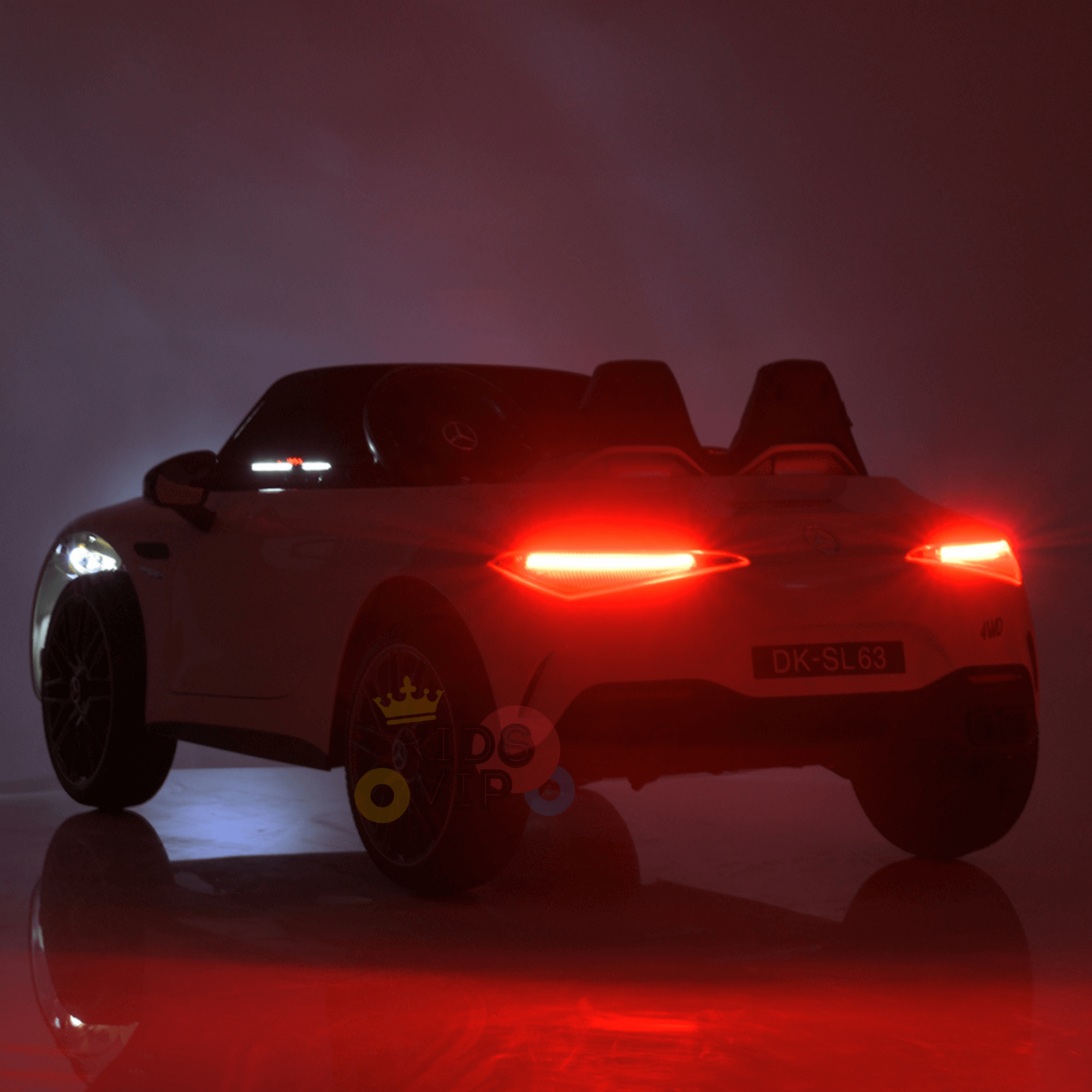 12V White Mercedes Benz SL63 Kids' Exclusive 4X4 Ride-On Car W/ EVA Rubber Wheels, Music & RC.