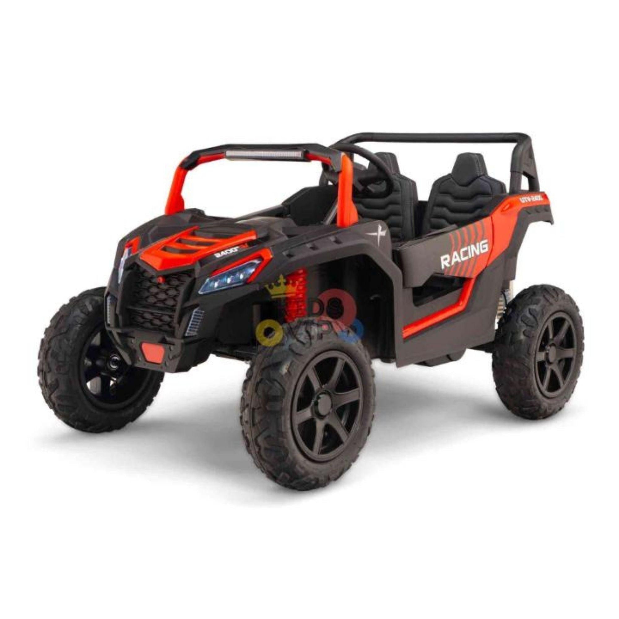 Red Heavy Duty 24V 14Ah Blade XR Edition XXL 2-Seater Ride-On Buggy W/ 180W Brushless Motor, Inflatable Tires & BT (No RC).