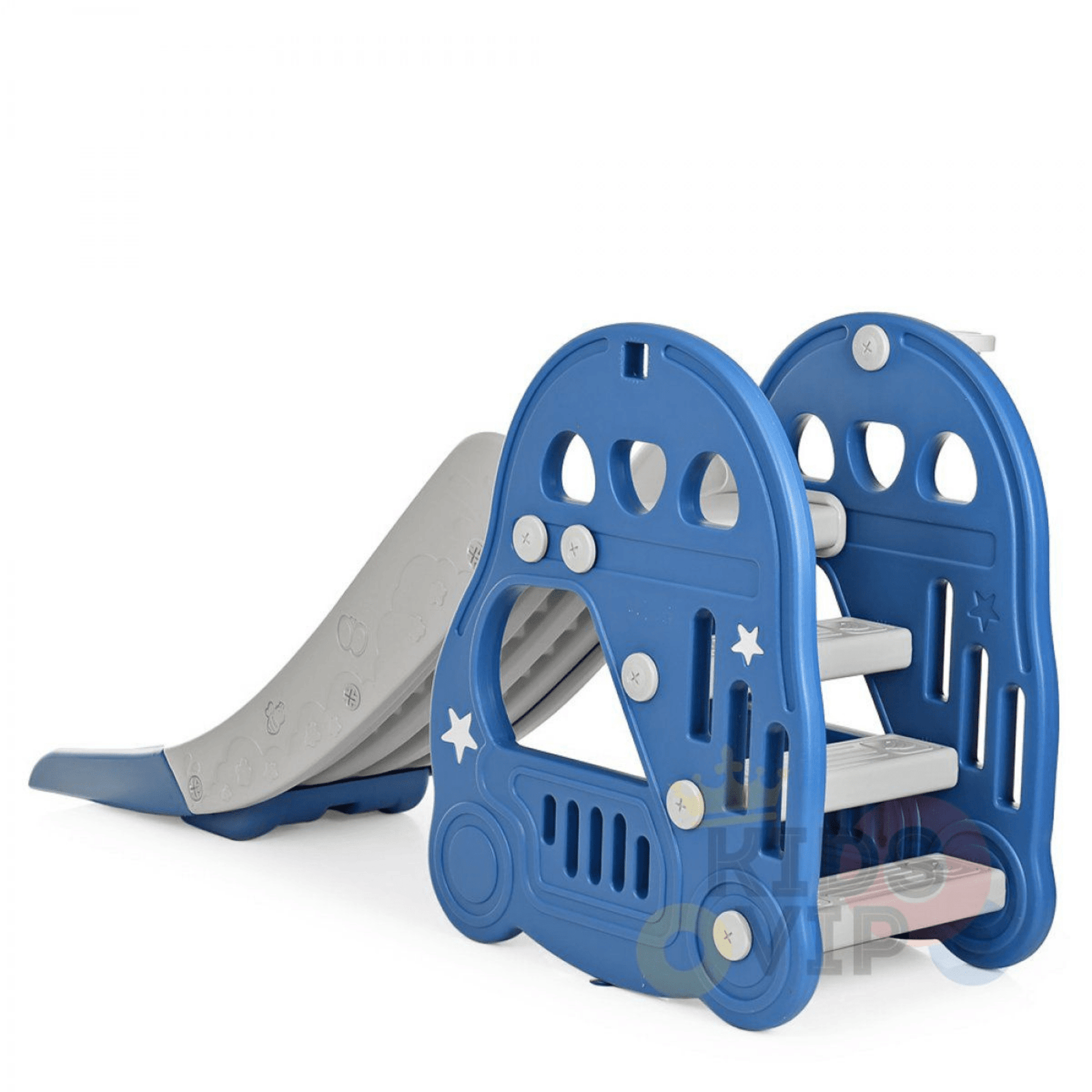 Kids' and Toddlers' Car Edition Interactive Indoor / Outdoor Playset W/ Slide, Closed Steps & Basketball Hoop.