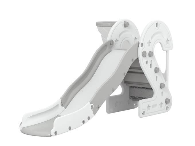 Kids' and Toddlers' Number 2 Edition Interactive Indoor / Outdoor Playset W/ Slide, Closed Steps & Basketball Hoop.