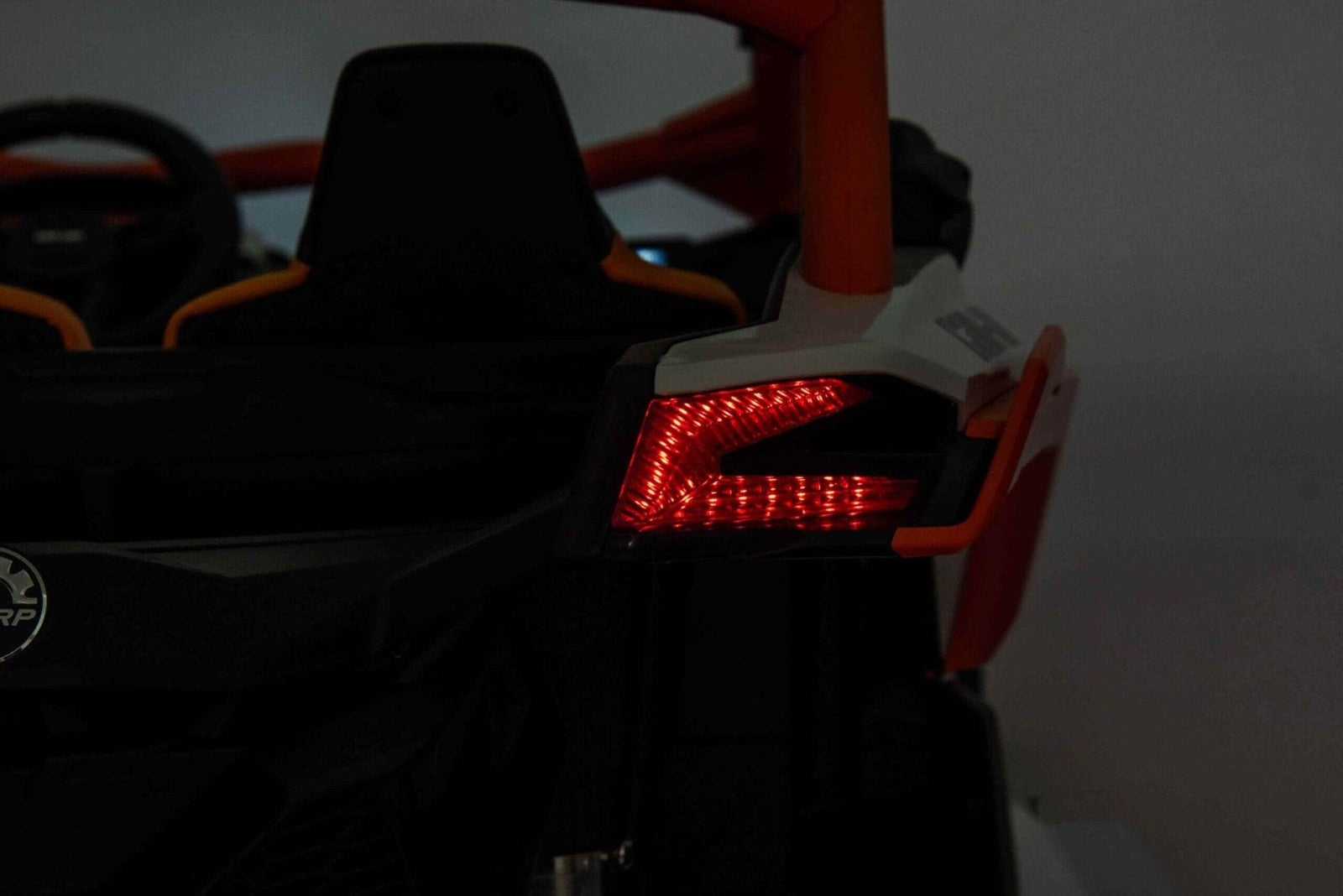Orange Licensed LX Performance Edition 2x24V Can-Am Maverick 4WD Double 24V Battery Pack, 2-Seater Kids' Buggy W/ Music, EVA Rubber Wheels, Leather Seats & RC.