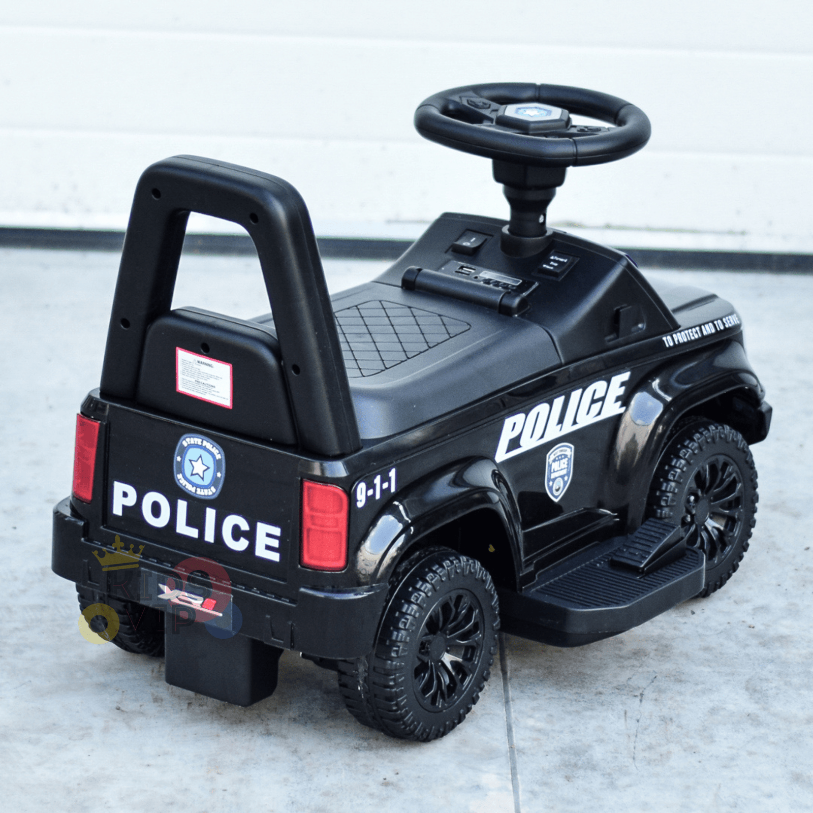 6V Ultimate 3-in-1 Toddler Police Truck W/ Bluetooth Music, Emergency Siren & Lights.