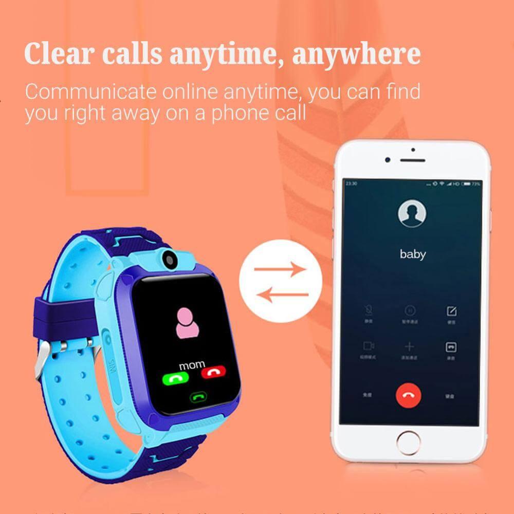Add-On : Kids Smartwatch Set-Tracker w/GPS, Pedometer, SOS Alarm, Games, Camera, Voice Calling, Safe Zone.