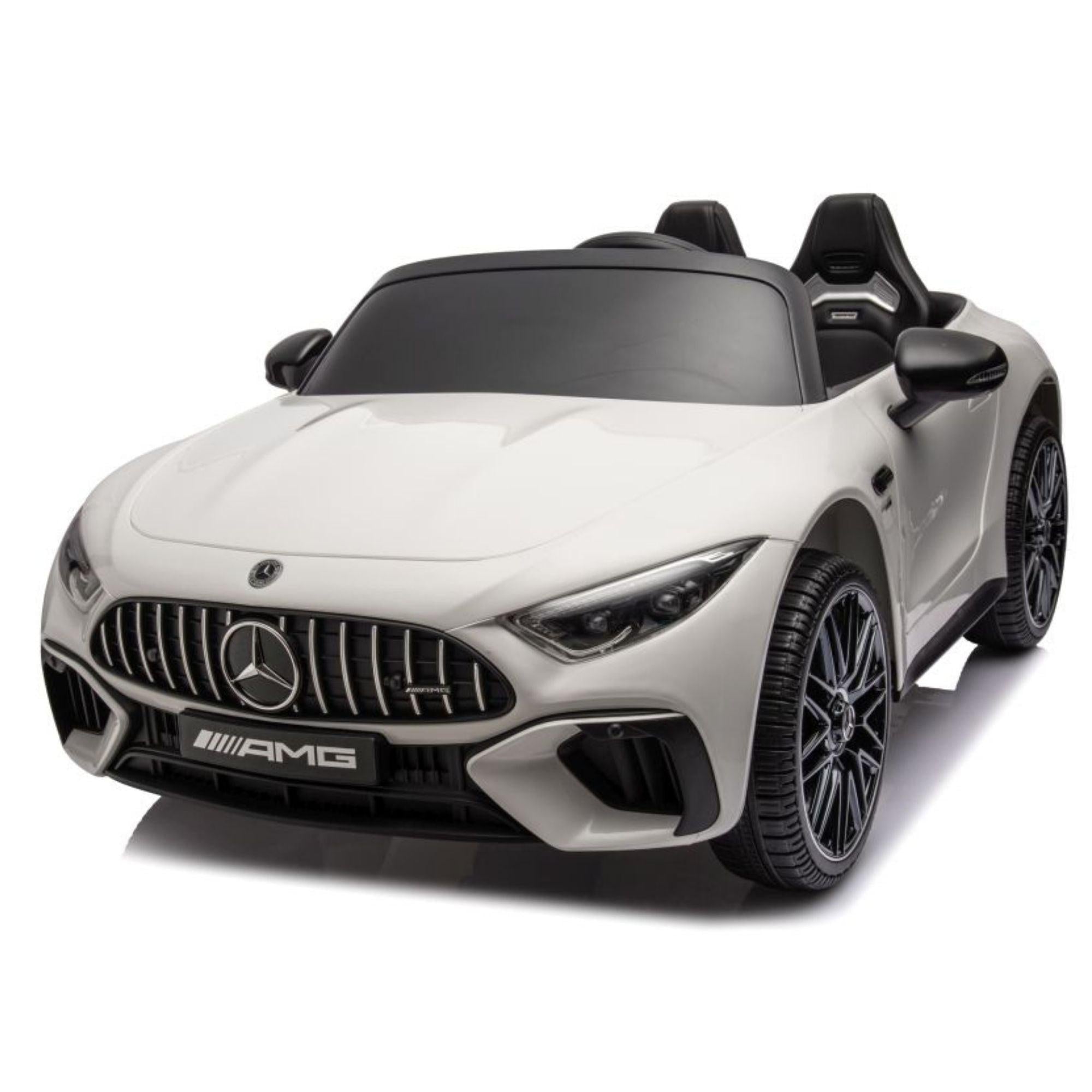12V White Mercedes Benz SL63 Kids' Exclusive 4X4 Ride-On Car W/ EVA Rubber Wheels, Music & RC.