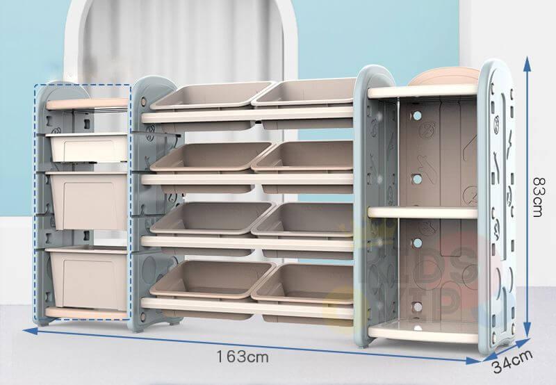 Kids and Toddlers Toy Storage / Organizer with Bins and Bookshelves.