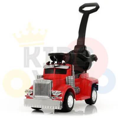 6V Red Big Rig Edition 3-in-1 Convertible Ride-on Truck and Push-Car W/ Remote Control.