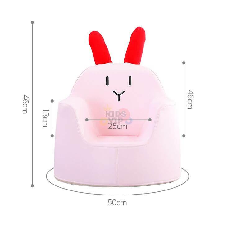 Kids' and Toddlers' Single Seat Cozy Bunny Edition Play Sofa Chair - Pink.