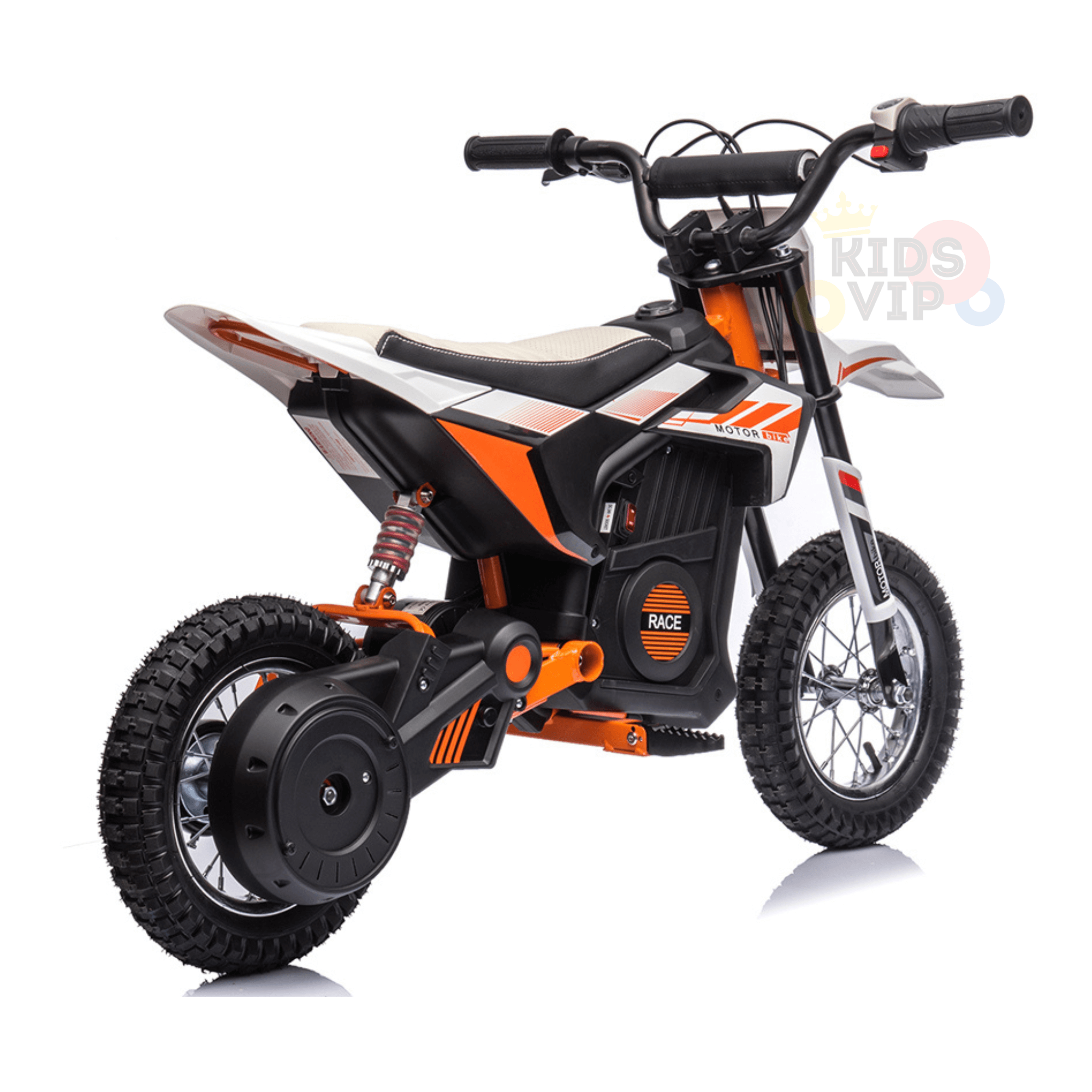 24V 250W Super Moto Off-Road Edition Ride-On Dirt Bike for Big Kids W/ Air-Filled Rubber Tires.