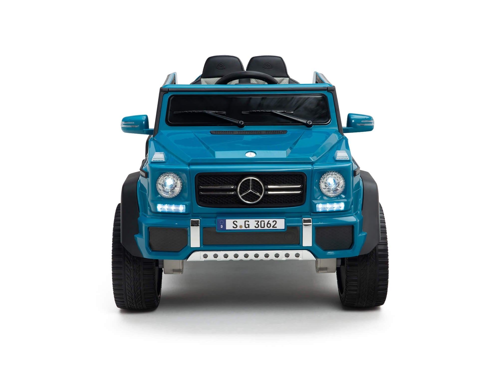 12V Blue Luxury Mercedes Maybach G650s Kids' 4x4 Ride-on SUV W/ Rubber Wheels, Music & RC.