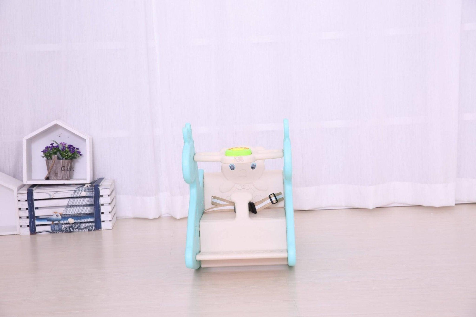 Toddlers' and Infants' Rocking Zebra Edition Chair - Blue.