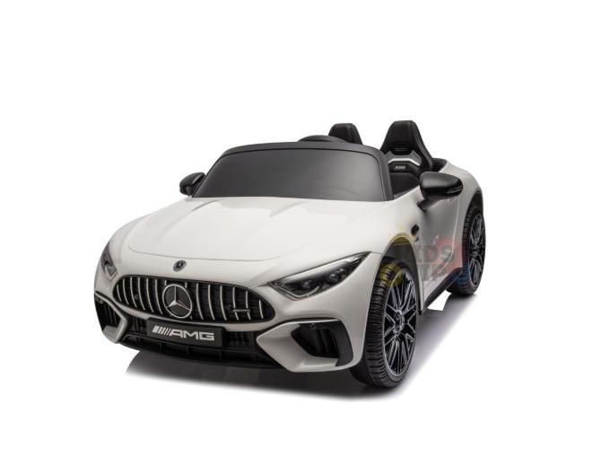 12V White Mercedes Benz SL63 Kids' Exclusive 4X4 Ride-On Car W/ EVA Rubber Wheels, Music & RC.