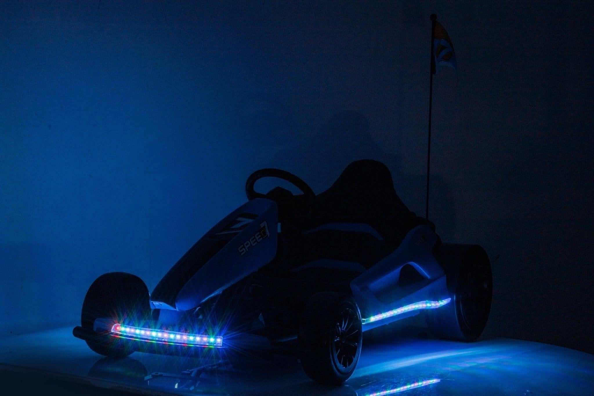 Red 24V Furious Edition Big Kids Upgraded Drifting Go Kart W/ Music Amplifier, Lights.